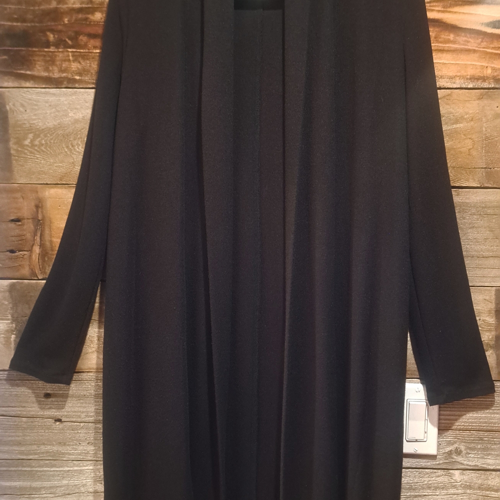 H Halston Elegant Black, Long Cardigan